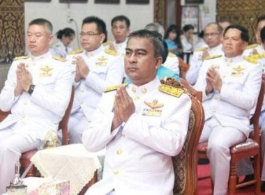 พิธีเจริญพระพุทธมนต์ และทำบุญตักบาตรถวายพระราชกุศล Image 4