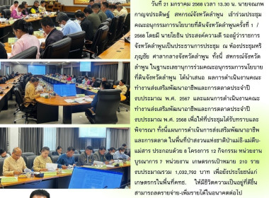 ประชุมคณะอนุกรรมการนโยบายที่ดินจังหวัดลำพูนครั้งที่ 1/2568 Image 7