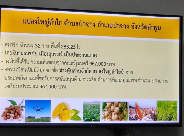 ลงพื้นที่ศึกษาดูงานโครงการยกระดับแปลงใหญ่ด้วยเกษตรสมัยใหม่และเชื่อมโยงตลาด ... พารามิเตอร์รูปภาพ 13