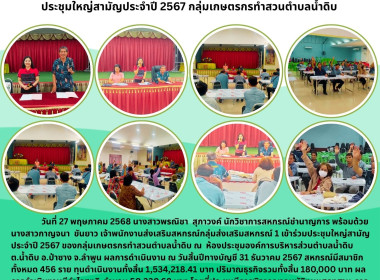 ประชุมใหญ่สามัญประจำปี 2567 ของกลุ่มเกษตรกรทำสวนตำบลน้ำดิบ พารามิเตอร์รูปภาพ 7