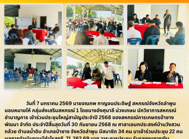 ประชุมใหญ่สามัญประจำปี 2568 ของสหกรณ์การเกษตรป่าซางพัฒนา ... Image 5