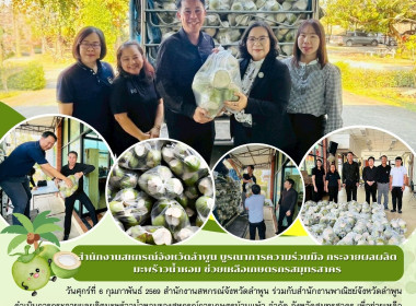 ช่วยกระจายผลผลิตมะพร้าวน้ำหอมของสหกรณ์การเกษตรบ้านแพ้ว ... Image 12