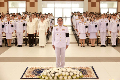 พิธีวางพุ่มดอกไม้ถวายราชสักการะเนื่องในวันที่ระลึกพระบาทสมเด็จพระนั่งเกล้าเจ้าอยู่หัวพระมหาเจษฎาราชเจ้า ... Image 1