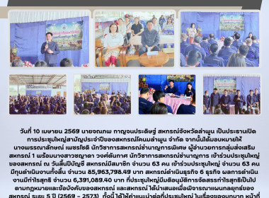 ประชุมใหญ่สามัญประจำปีของสหกรณ์โคนมลำพูน จำกัด Image 7