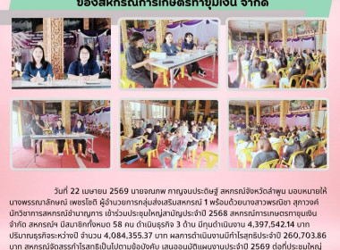 ประชุมใหญ่สามัญประจำปี 2568 สหกรณ์การเกษตรทาขุมเงิน จำกัด Image 6
