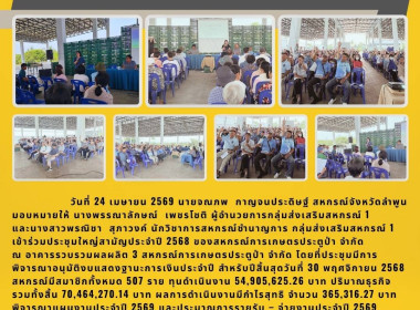 ประชุมใหญ่สามัญประจำปี 2568 ของสหกรณ์การเกษตรประตูป่า จำกัด Image 4