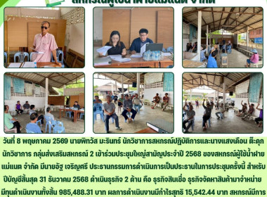 ประชุมใหญ่สามัญประจำปี 2568 ของสหกรณ์ผู้ใช้น้ำฝายแม่แนต ... Image 7