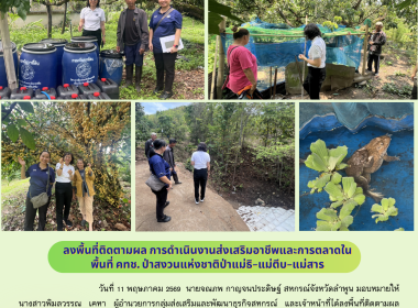 ลงพื้นที่ติดตามผลการดำเนินงานด้านการส่งเสริมและพัฒนาอาชีพในพื้นที่ คทช. ... Image 8