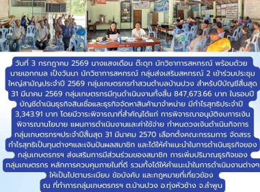 ประชุมใหญ่สามัญประจำปี 2569 กลุ่มเกษตรกรทำสวนตำบลบ้านปวง Image 5