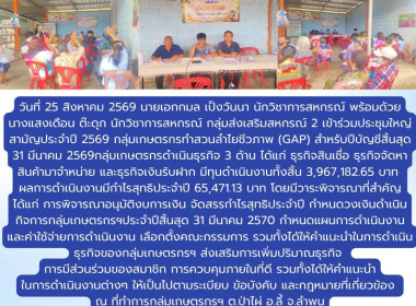 ประชุมใหญ่สามัญประจำปี 2569 กลุ่มเกษตรกรทำสวนลำไยชีวภาพ ... Image 7