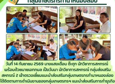 เข้าตรวจเยี่ยมแนะนำส่งเสริมกลุ่มเกษตรกรทำนาหนองล่อง พารามิเตอร์รูปภาพ 4
