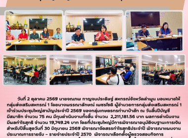 ประชุมใหญ่สามัญประจำปี 2569 ของกลุ่มเกษตรกรทำนาป่าสัก พารามิเตอร์รูปภาพ 6