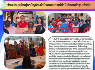 ประชุมใหญ่สามัญประจำปี 2566 ของสหกรณ์ลำไยสีทองลำพูน จำกัด Image 4
