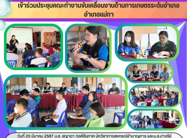 ประชุมคณะทำงานขับเคลื่อนงานด้านการเกษตรระดับอำเภอ ... Image 7